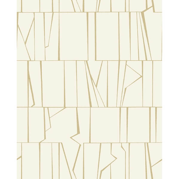 Huntington Gold Geometric Stripe Wallpaper