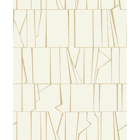 Huntington Gold Geometric Stripe Wallpaper