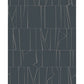 Huntington Indigo Geometric Stripe Wallpaper