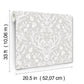 Kiwassa Grey Antler Damask Wallpaper