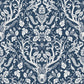 Kiwassa Navy Antler Damask Wallpaper