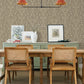 Kiwassa Light Brown Antler Damask Wallpaper