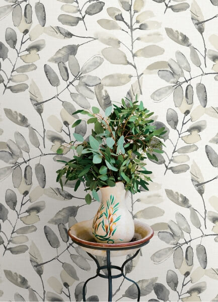 Pinnate Charcoal Leaves Wallpaper