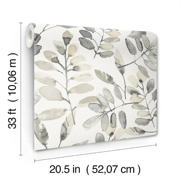Pinnate Charcoal Leaves Wallpaper