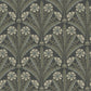 Tap Root Charcoal Floral Damask Wallpaper