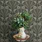 Tap Root Charcoal Floral Damask Wallpaper