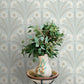 Tap Root Light Blue Floral Damask Wallpaper