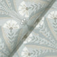 Tap Root Light Blue Floral Damask Wallpaper