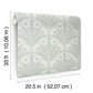 Tap Root Light Blue Floral Damask Wallpaper