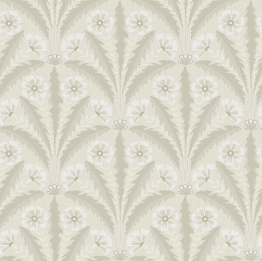 Tap Root Beige Floral Damask Wallpaper