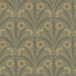 Tap Root Green Floral Damask Wallpaper