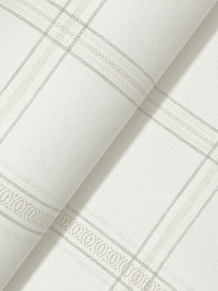 Auberge White Plaid Wallpaper