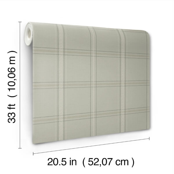 Auberge Sage Plaid Wallpaper