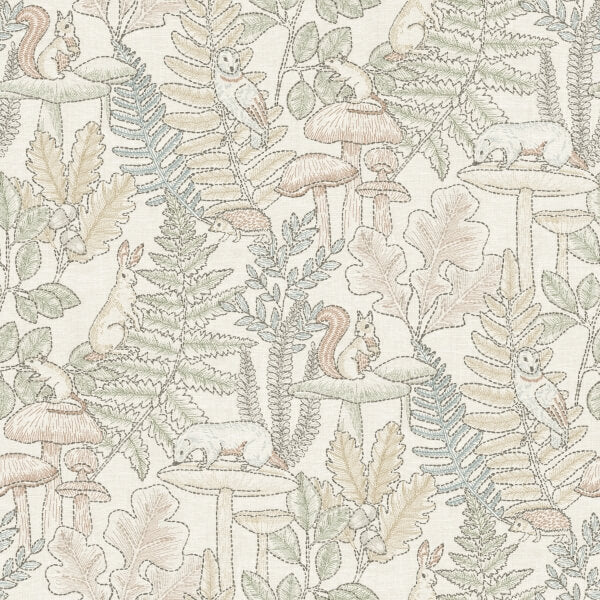 Holt Pastel Woodland Wallpaper