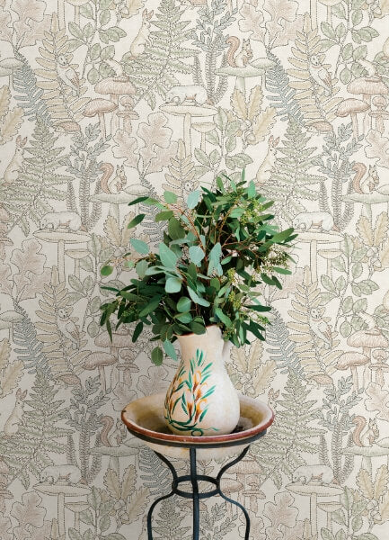Holt Pastel Woodland Wallpaper