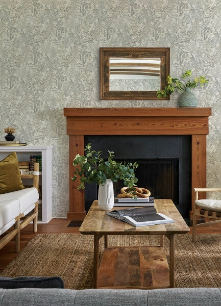 Holt Neutral Woodland Wallpaper