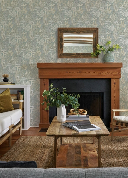 Holt Seafoam Woodland Wallpaper