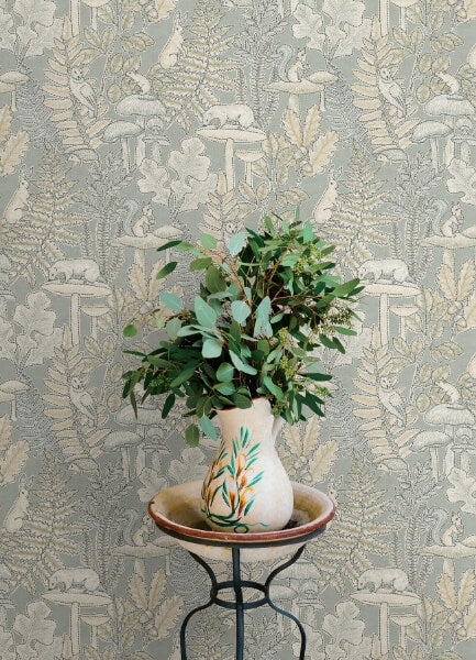Holt Seafoam Woodland Wallpaper