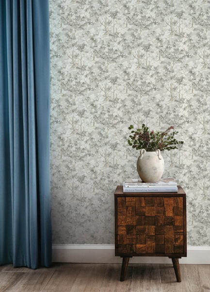 Thicket Charcoal Forest Wallpaper