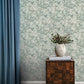 Thicket Teal Forest Wallpaper