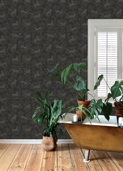 Revelry Black Forest Frolic Wallpaper