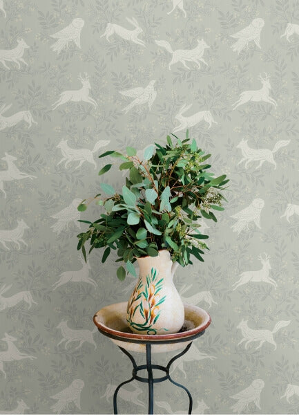 Revelry Sage Forest Frolic Wallpaper