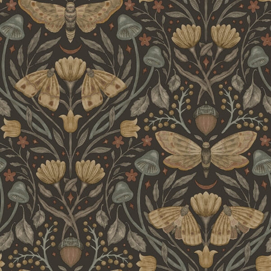 Mystic Moth Black Forest Magic Wallpaper