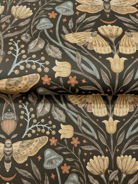 Mystic Moth Black Forest Magic Wallpaper