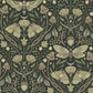 Mystic Moth Dark Green Forest Magic Wallpaper