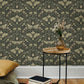 Mystic Moth Dark Green Forest Magic Wallpaper