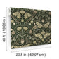Mystic Moth Dark Green Forest Magic Wallpaper