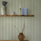 Calvados Moss Linen Stripe Wallpaper