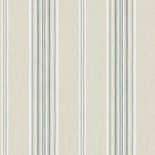 Calvados Turquoise Linen Stripe Wallpaper