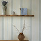 Calvados Turquoise Linen Stripe Wallpaper