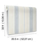 Calvados Blue Linen Stripe Wallpaper