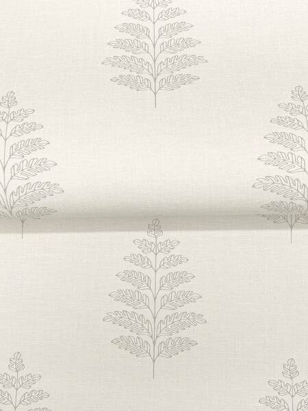 Frond Cream Leaf Wallpaper