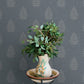 Frond Denim Leaf Wallpaper
