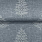 Frond Denim Leaf Wallpaper