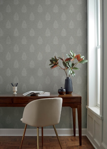 Frond Charcoal Leaf Wallpaper