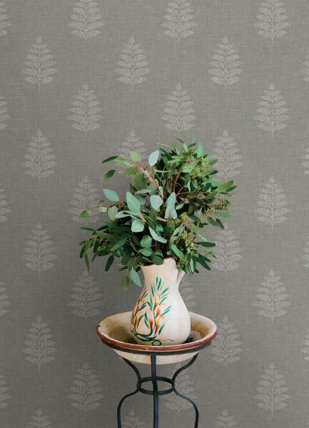 Frond Charcoal Leaf Wallpaper