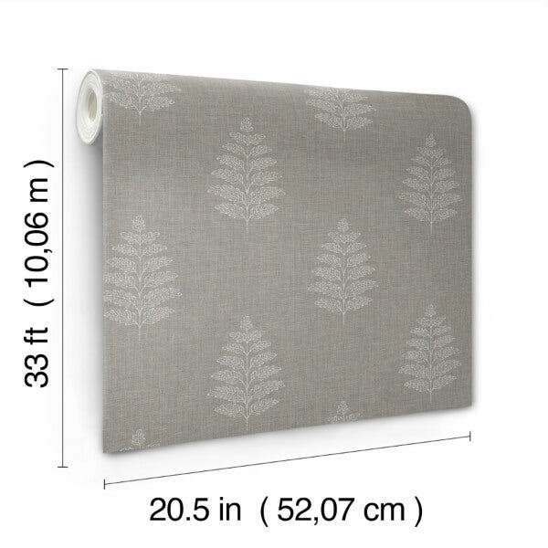 Frond Charcoal Leaf Wallpaper