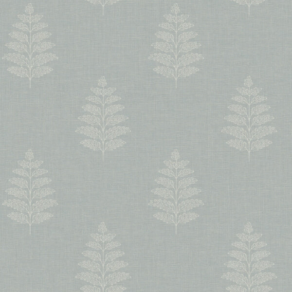 Frond Light Blue Leaf Wallpaper