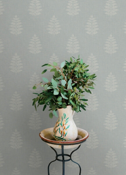 Frond Light Blue Leaf Wallpaper