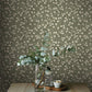 Poppy Trail Green Floral Wallpaper