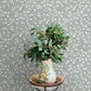 Poppy Trail Light Blue Floral Wallpaper
