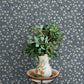 Poppy Trail Dark Blue Floral Wallpaper