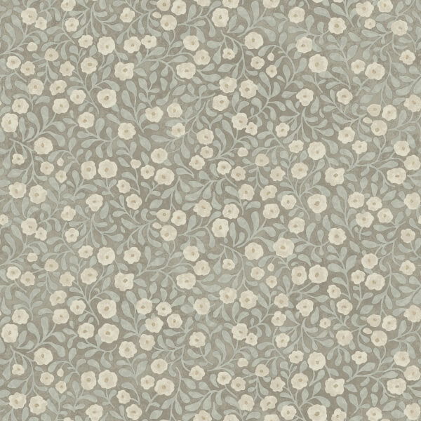 Poppy Trail Aqua Floral Wallpaper