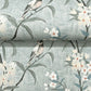 Tea Olive Blue Finch Frolic Wallpaper