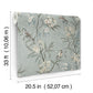 Tea Olive Blue Finch Frolic Wallpaper