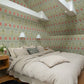 Oxford Union Green Floral Vines Wallpaper